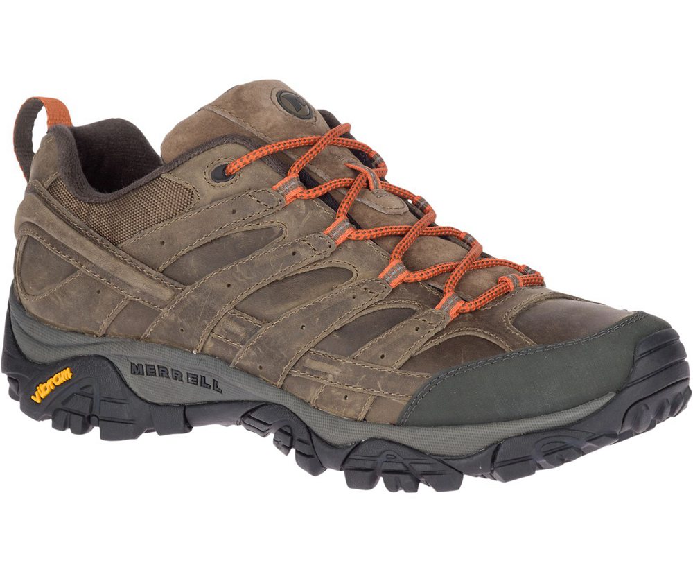 Buty Trekkingowe Merrell Męskie Brązowe - Moab 2 Prime Wide Width - 943781-MER